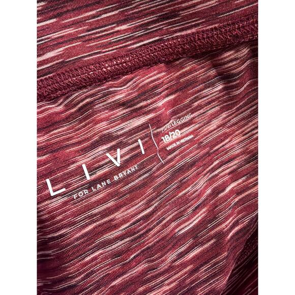 LIVI Lane Bryant Women's Plus Size Red Space Dye Active Capri Size 18/20 2X New - Picture 6 of 6